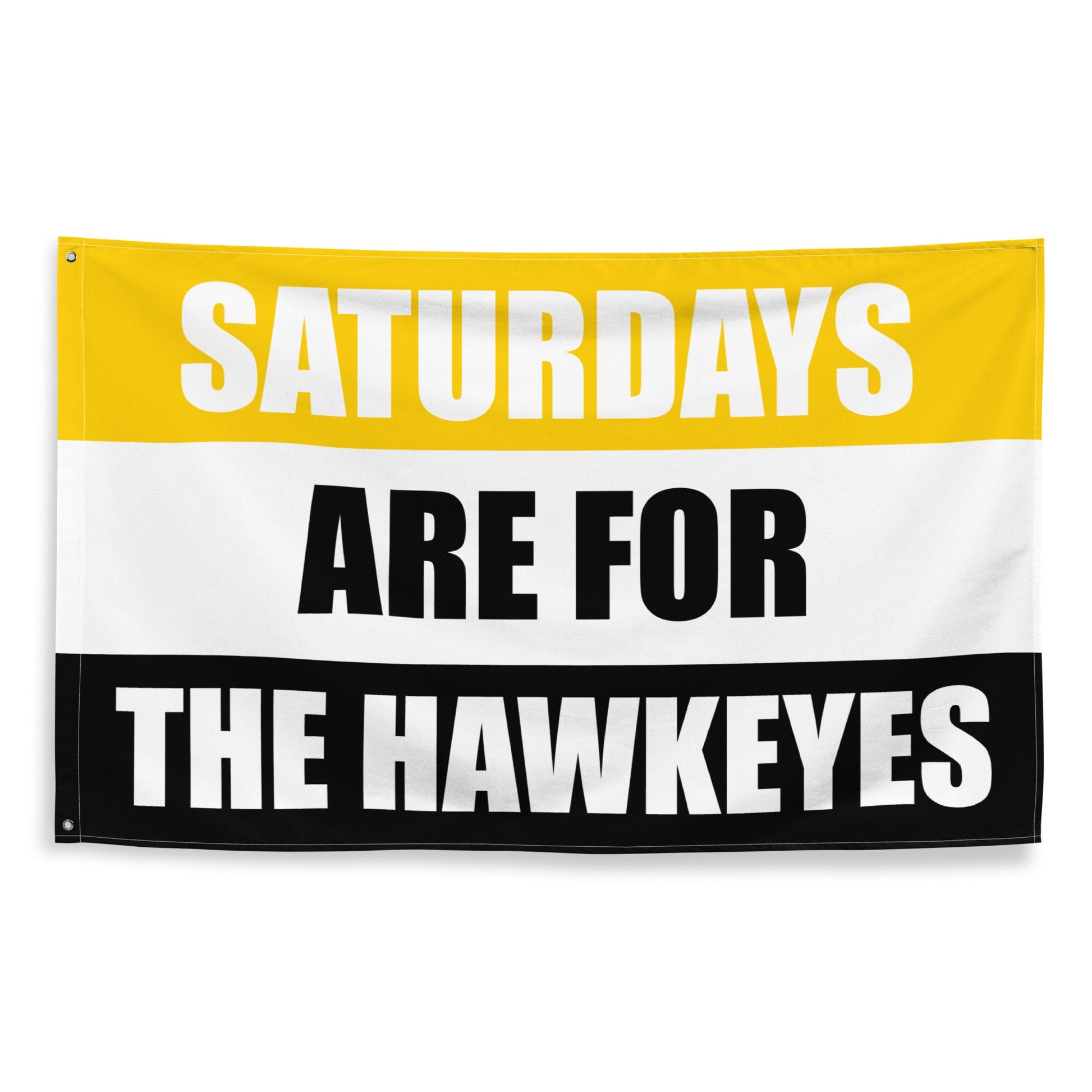 Large Banner, Saturdays are for the Hawkeyes Tapestry, Dorm, Tailgate Flag, Gift for Him