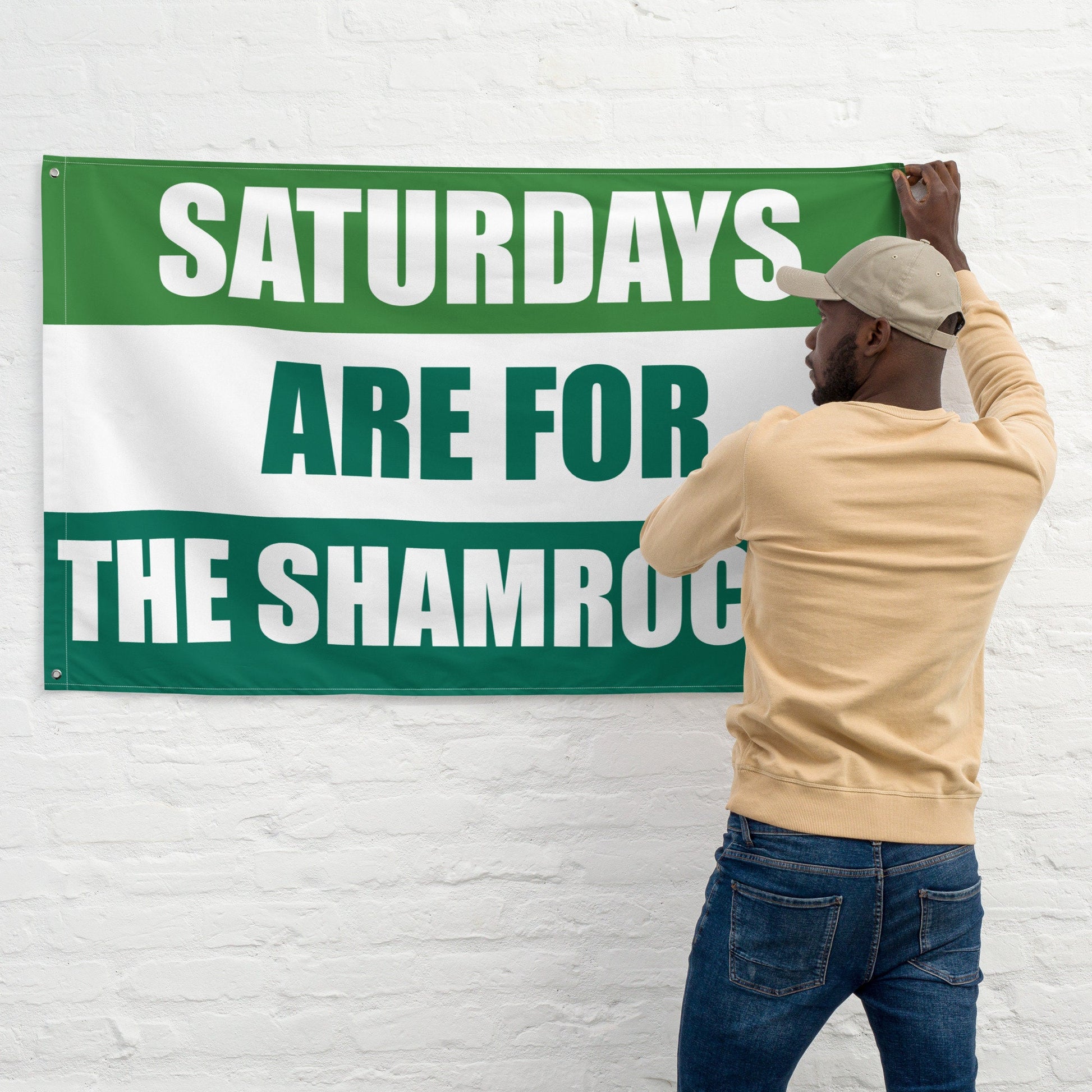 Saturdays are for the Shamrocks, Flag Banner | Gift for Him, Dorm, College, Tailgate, Decoration