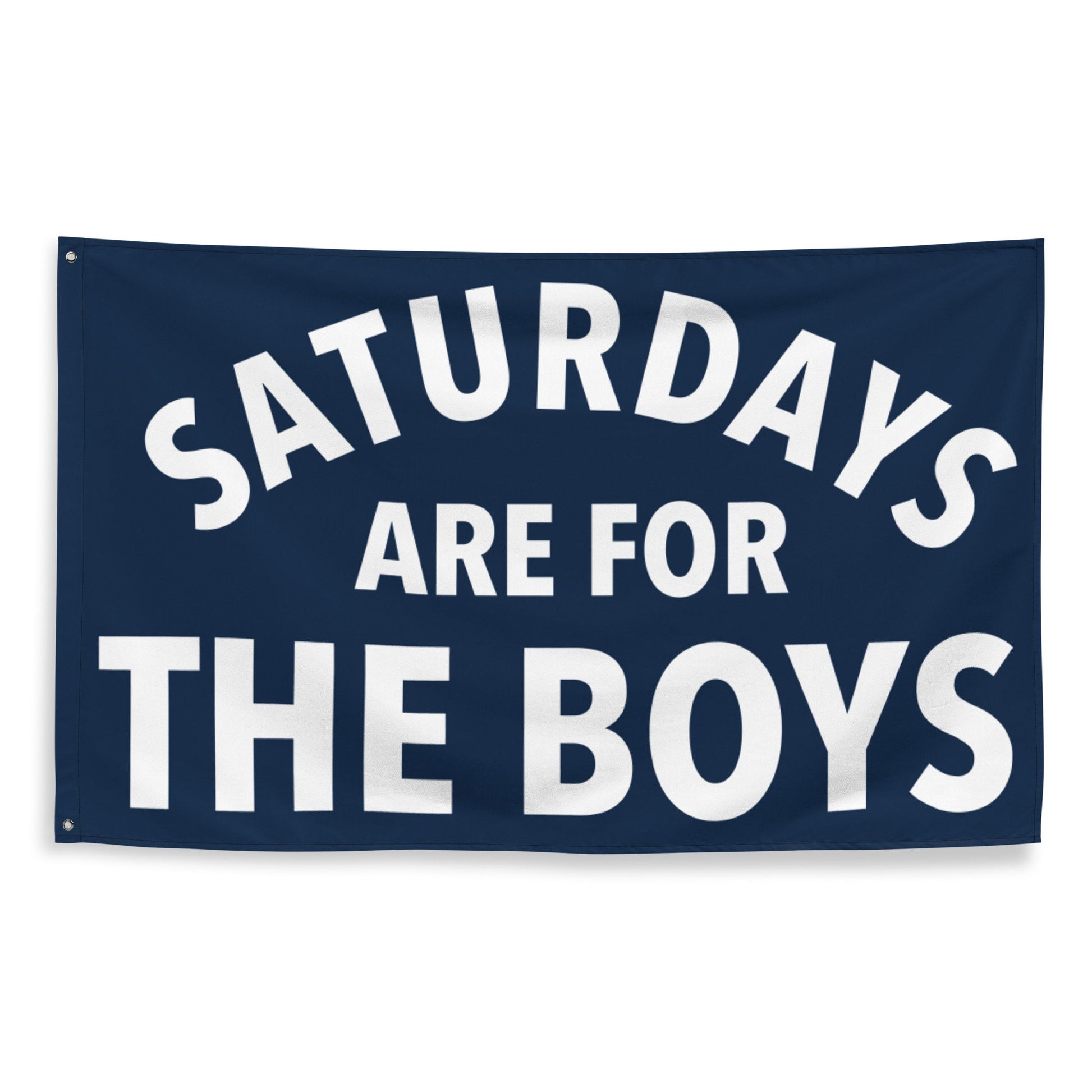 Saturdays are for the Boys, Navy Blue Flag Banner | Gift for Him, Dorm, College, Tailgate, Decoration, Tapestry