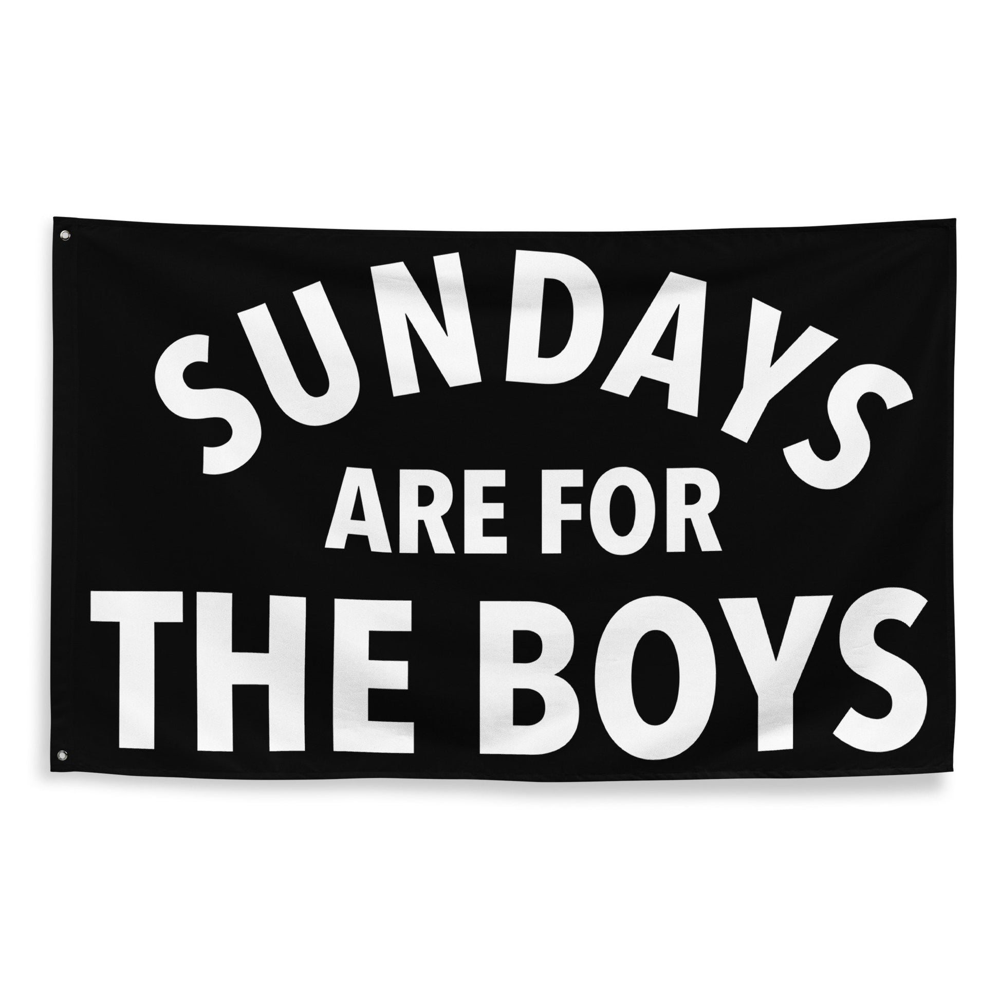 Large Banner, Sundays are for the Boys Tapestry, Dorm, Tailgate Flag, Gift for Him Black