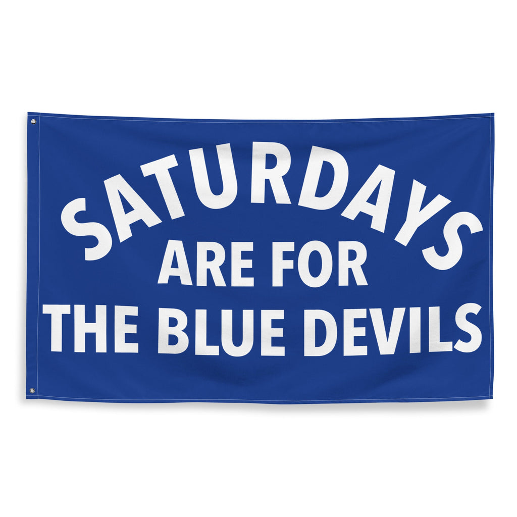Large Banner, Saturdays are for the Blue Devils Tapestry, Dorm, Tailgate Flag, Gift for Him/Her