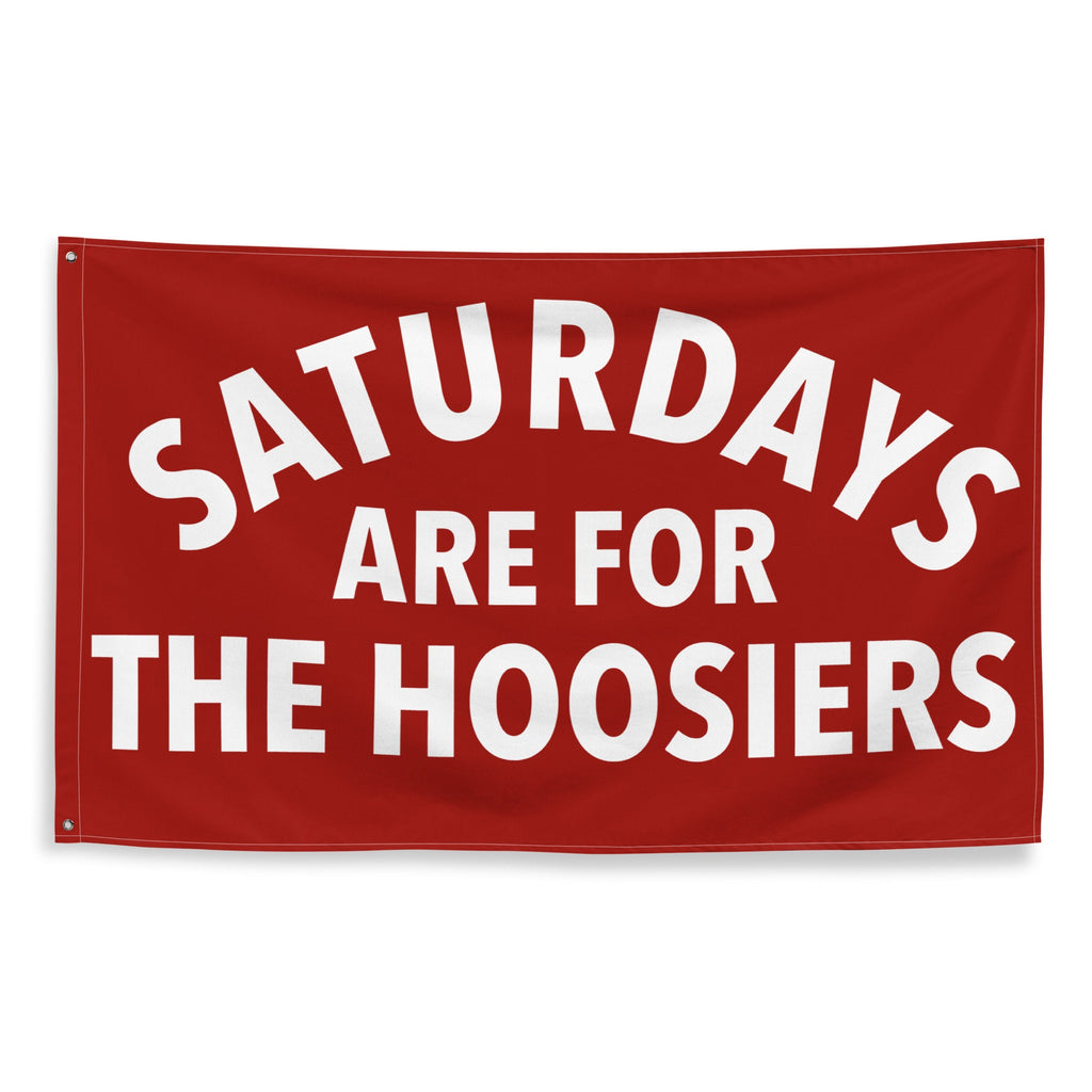 Large Banner, Saturdays are for the Hoosiers Tapestry, Dorm, Tailgate Flag, Gift for Him/Her