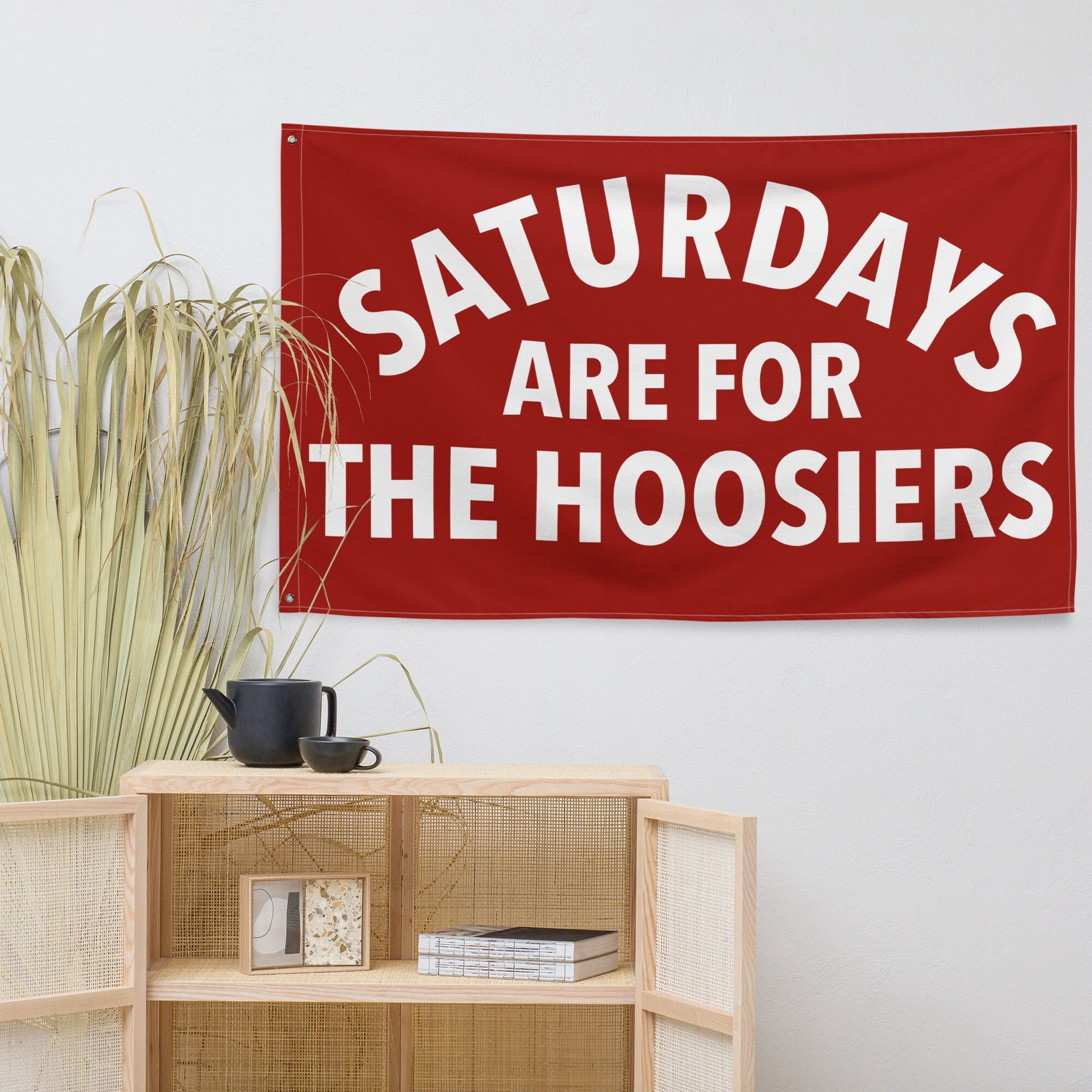 Large Banner, Saturdays are for the Hoosiers Tapestry, Dorm, Tailgate Flag, Gift for Him/Her