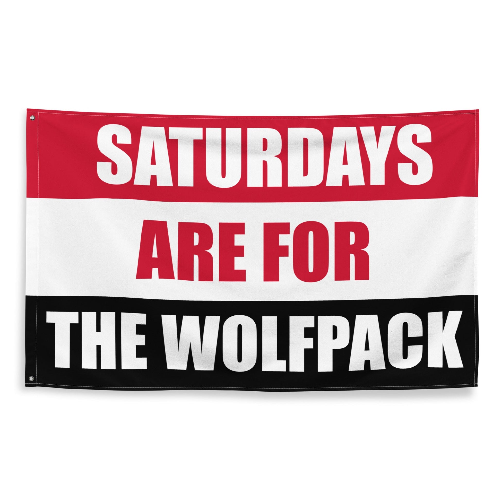 Saturdays are for the Wolfpack, Flag Banner | Gift for Him, Dorm, College, Tailgate, Decoration