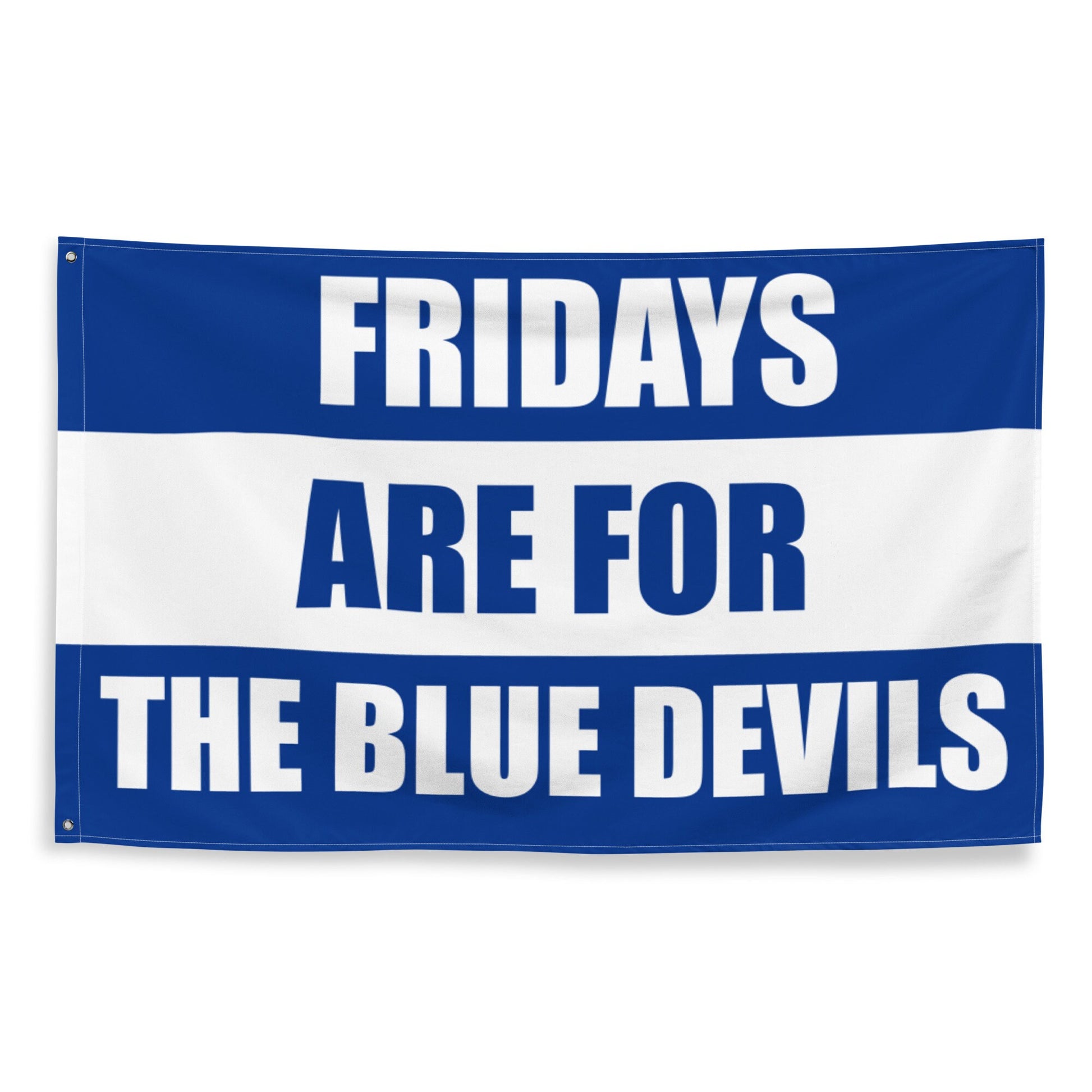 Large Banner, Fridays are for then Blue Devils Tapestry, Dorm, Tailgate Flag, Gift for Him copy