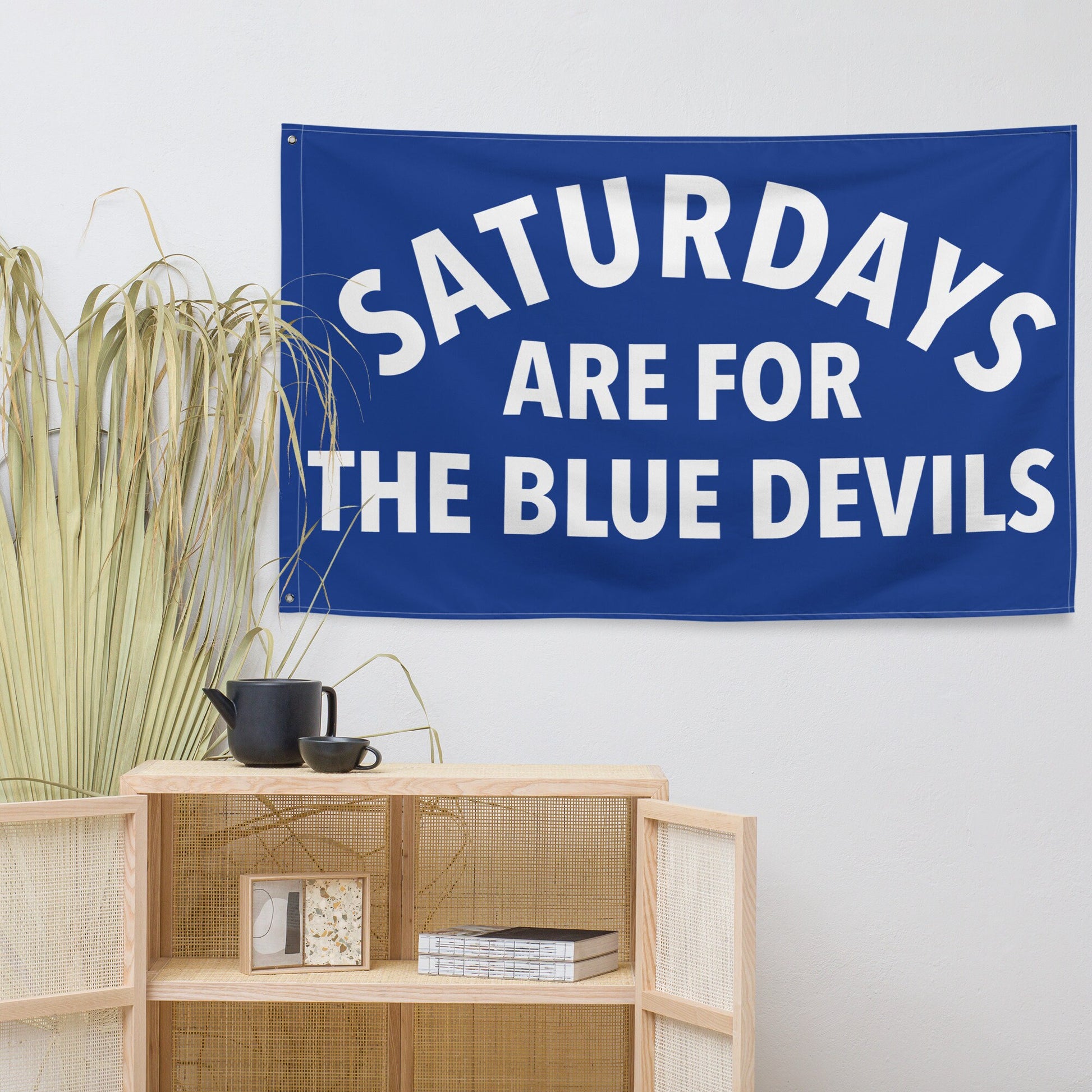 Large Banner, Saturdays are for the Blue Devils Tapestry, Dorm, Tailgate Flag, Gift for Him/Her