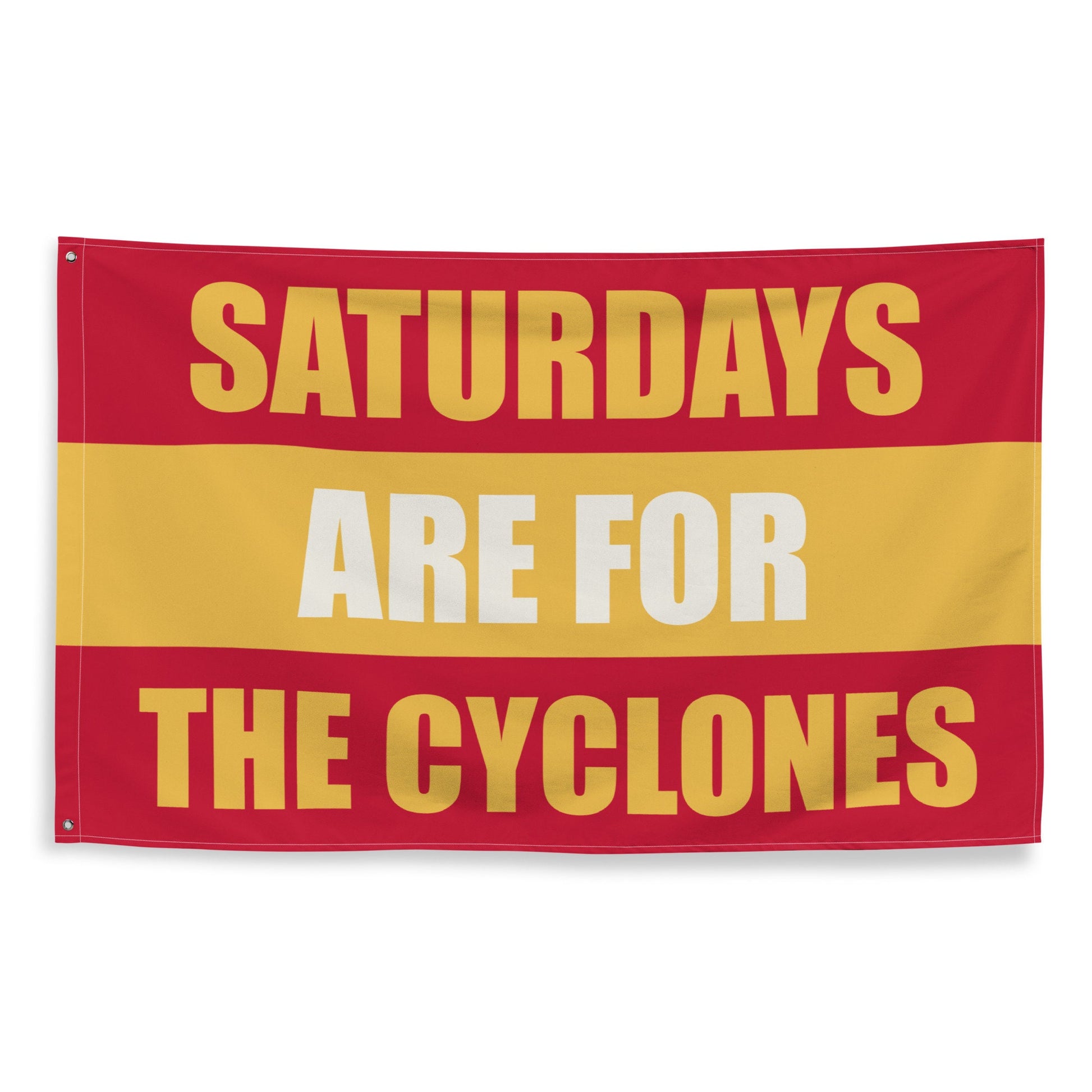 Large Banner, Saturdays are for the Cyclones Tapestry, Dorm, Tailgate Flag, Gift for Him
