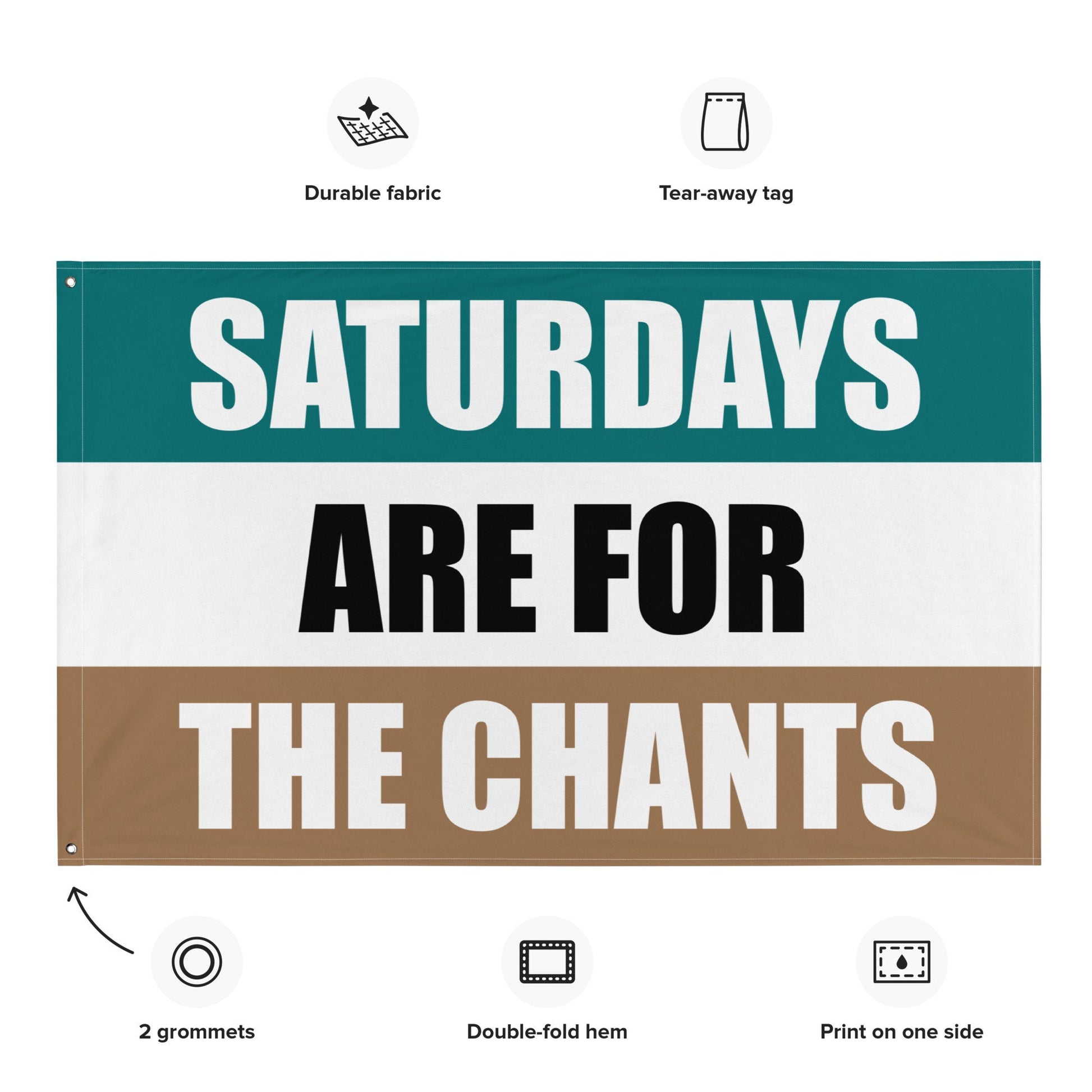Large Banner, Saturdays are for the Chants Tapestry, Dorm, Tailgate Flag, Gift for Him, Coastal Carolina