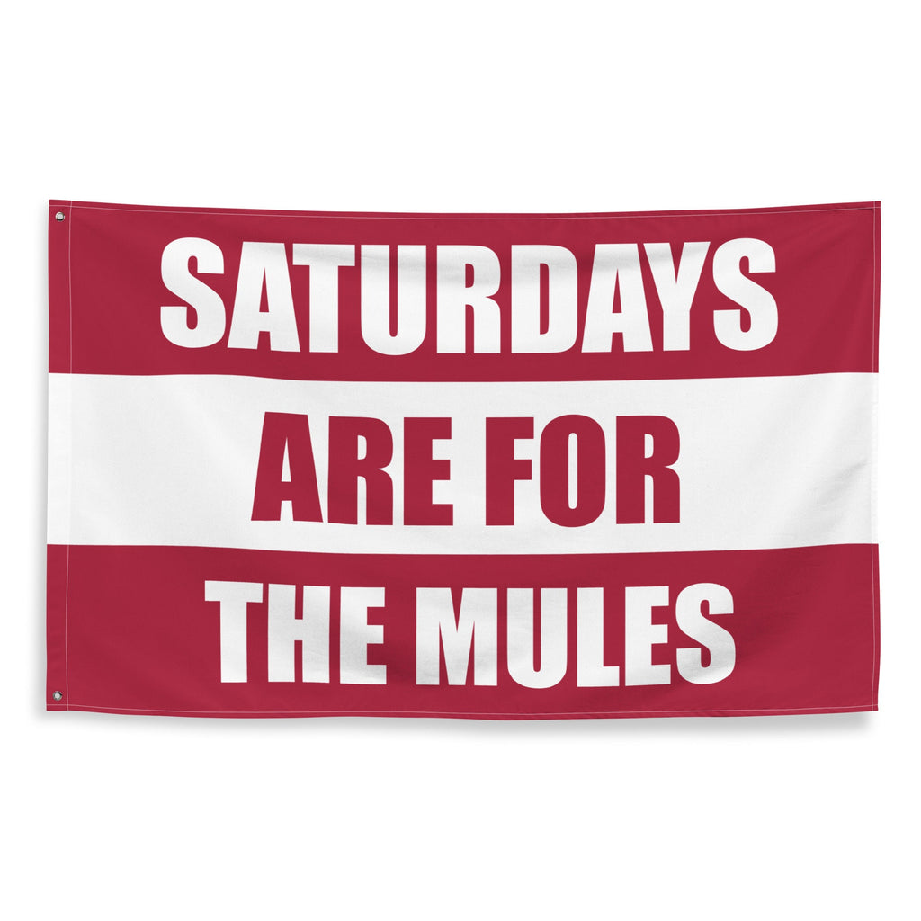 Large Banner, Saturdays are for the Mules Tapestry, Dorm, Tailgate Flag, Gift for Him