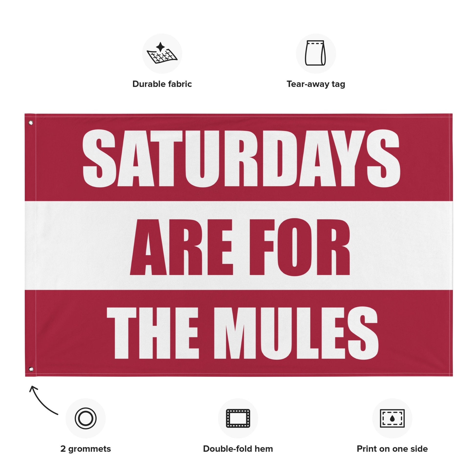Large Banner, Saturdays are for the Mules Tapestry, Dorm, Tailgate Flag, Gift for Him