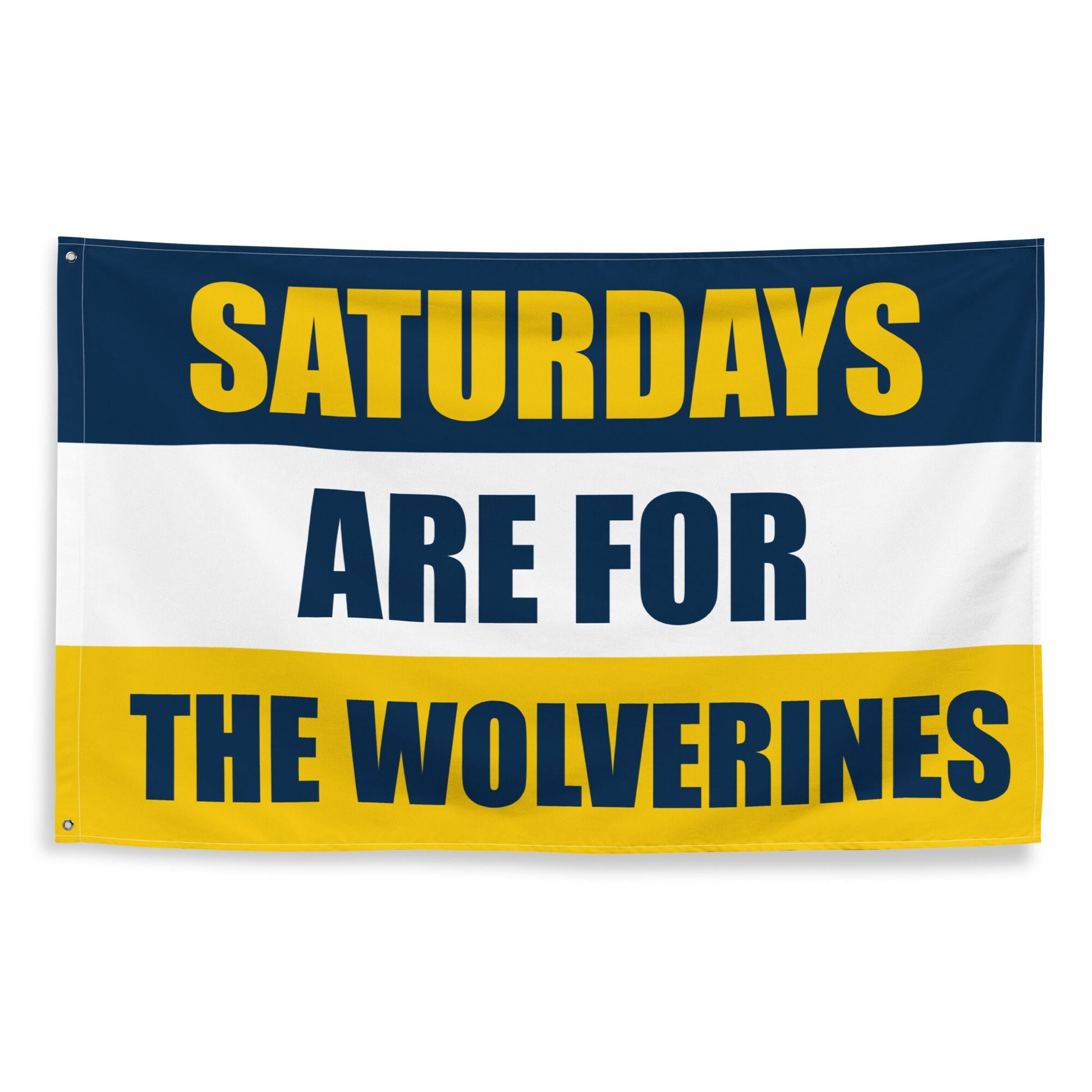 Large Banner, Saturdays are for the Wolverines Tapestry, Dorm, Tailgate Flag, Gift for Him