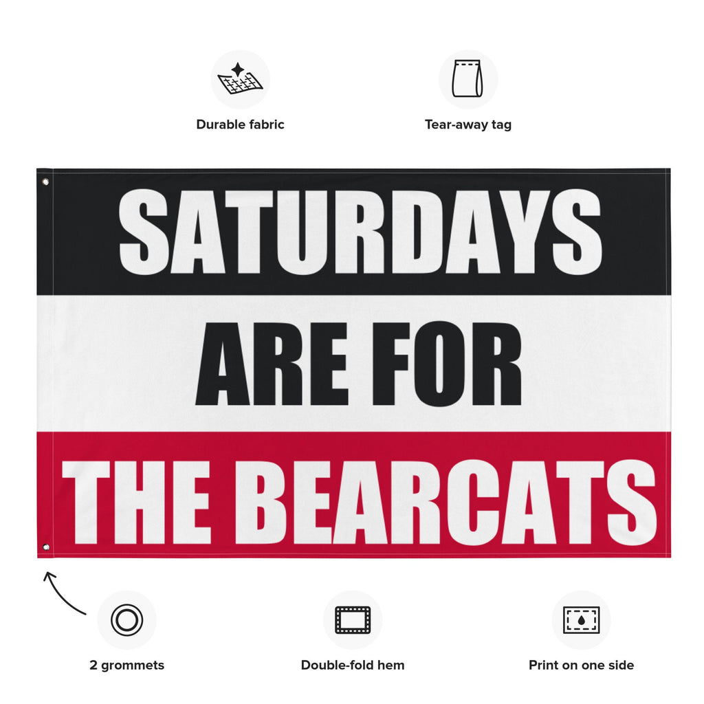 Large Bearcats Banner, Saturdays are for the Bearcats Tapestry, Dorm, Tailgate Flag Gift for Him