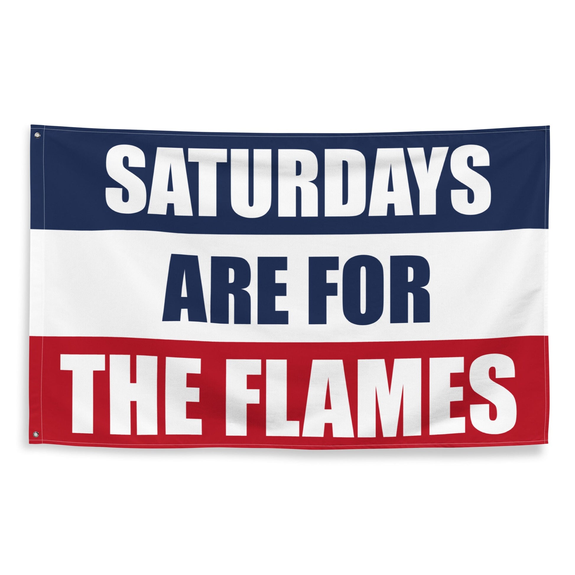 Saturdays are for the Flames Flag, Tapestry, Dorm, Football Liberty University Tailgate Flag Gift for Him