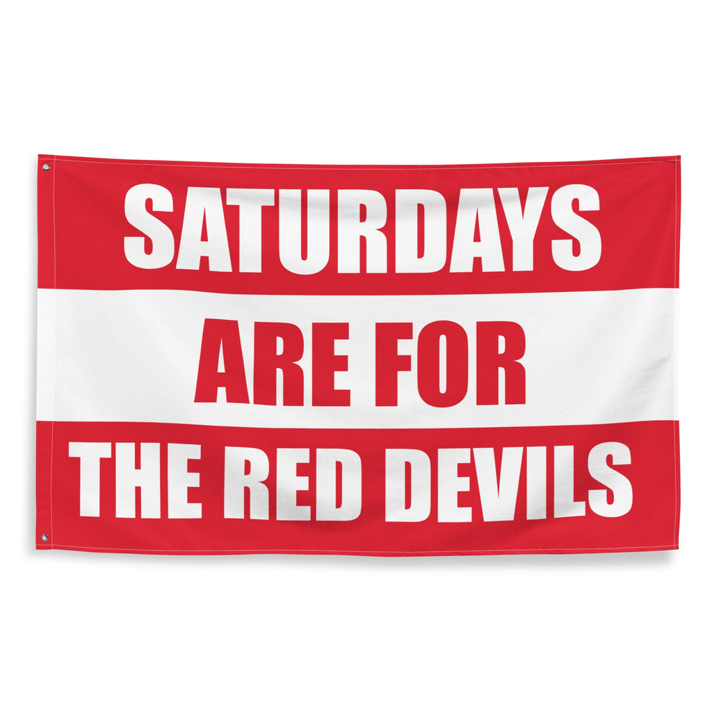 Large Banner, Saturdays are for the Red Devils, Dorm, Tailgate Flag