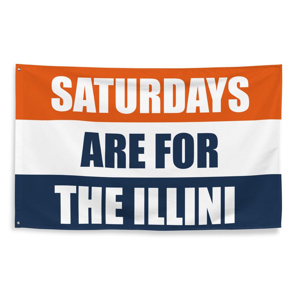 Saturdays are for the Illini, Flag, Banner, Gift, Tapestry